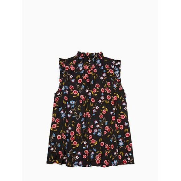 NWT Kate Spade Wild Ones Meadow Ruffle Yoke Top XS - Picture 2 of 2